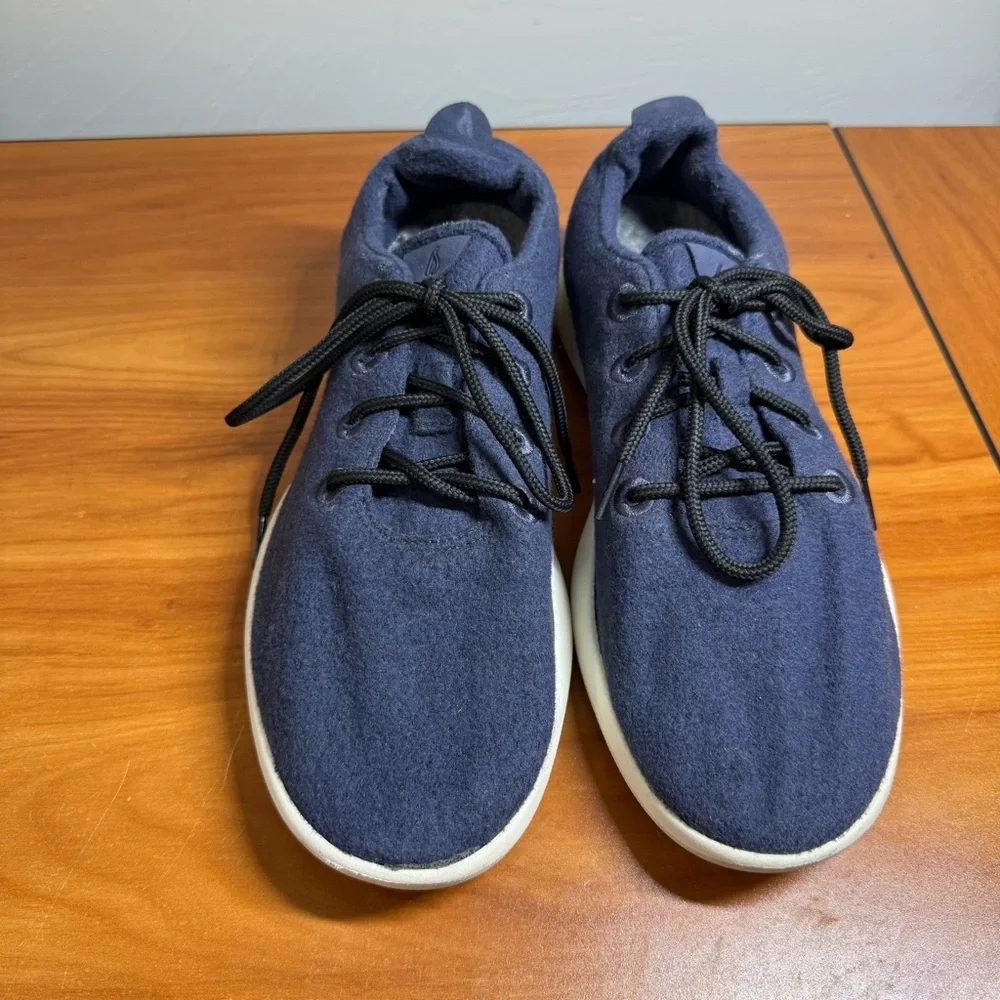 Allbirds Men's Wool Runner Sneakers Navy Blue Fabric Comfort‎ Shoe M10